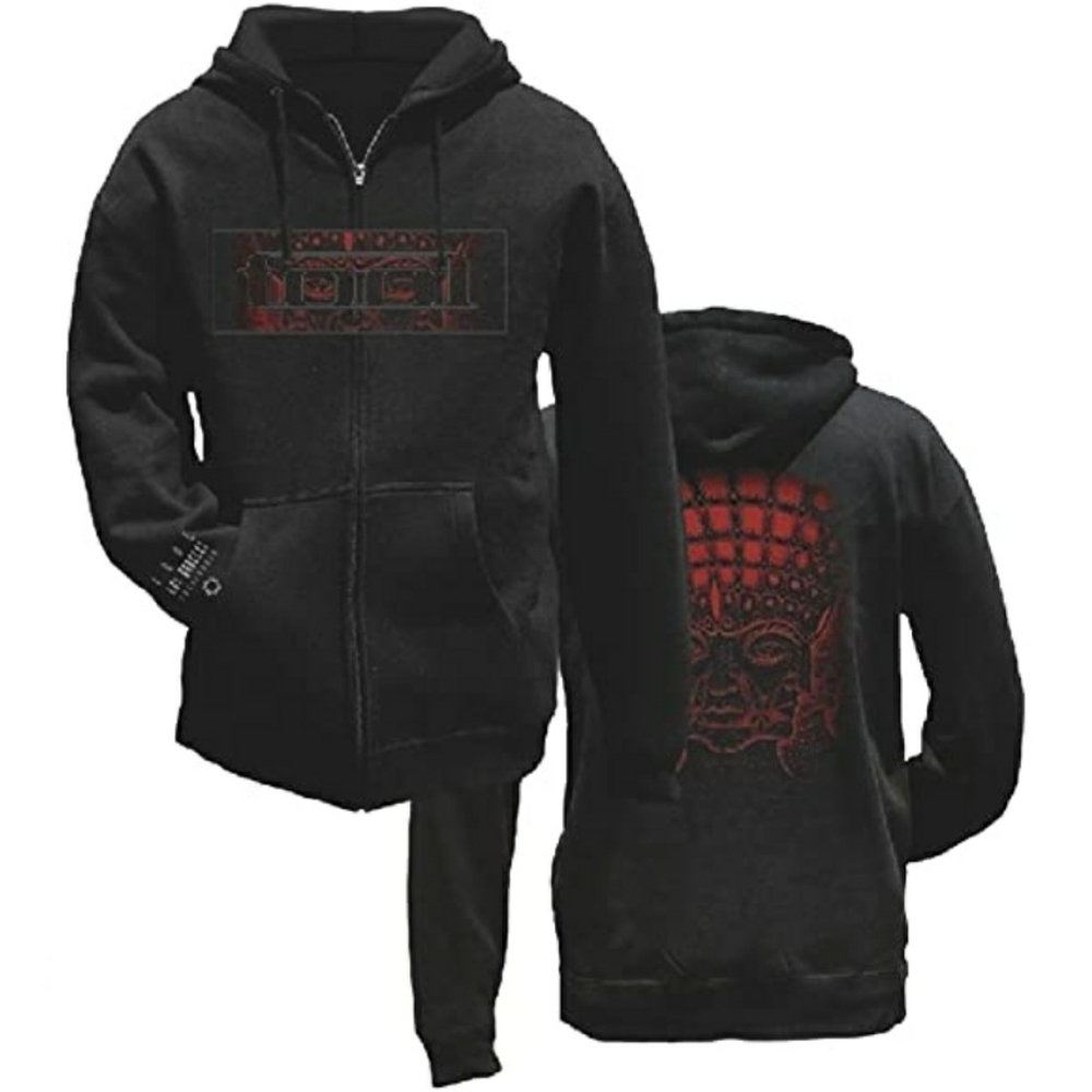 Tool Red Face Black Small Zip Up Hoodie